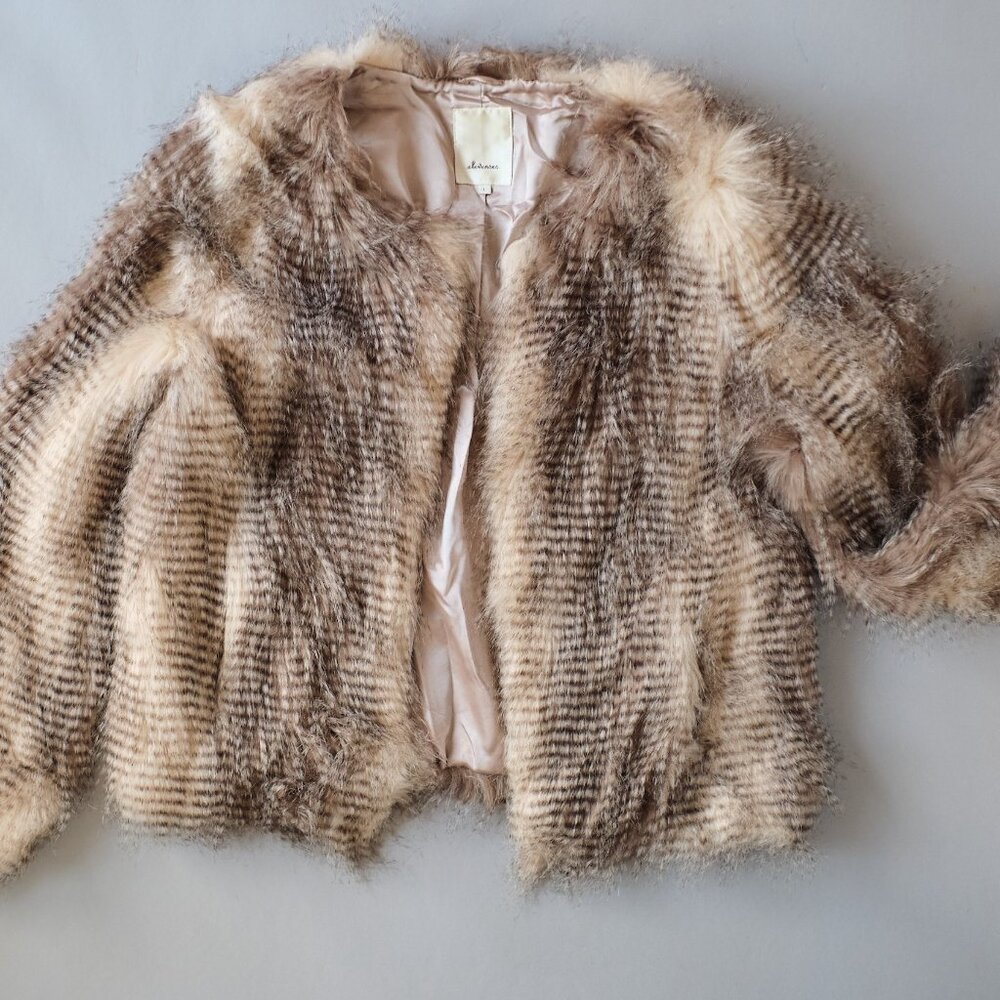Anthropologie elevenses Faux Fur Jacket